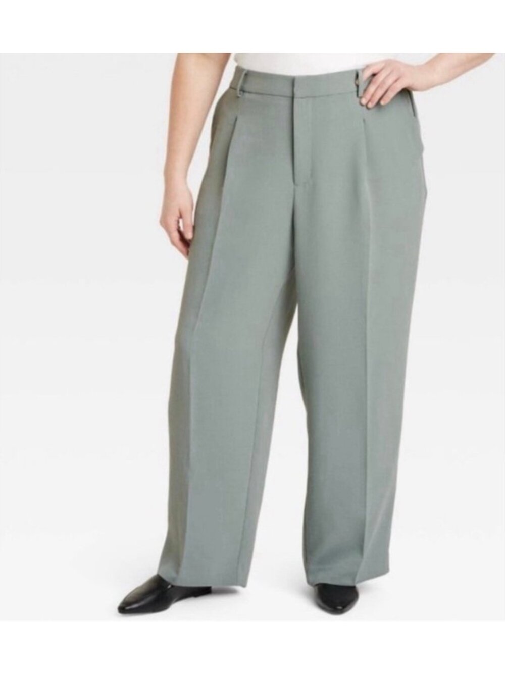 Women High-Rise Signature Crepe Essential Trouser Pants - All In Motion 14R